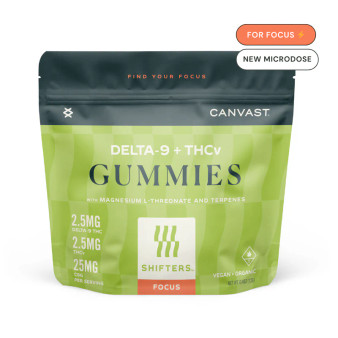 Microdose Focus THCv + Delta-9 THC Gummies (2.5mg THCV + 2.5mg THC + 25mg CBG each): Various Sizes Microdose Focus THCv + Delta-9 THC Gummies (2.5mg THCV + 2.5mg THC + 25mg CBG each): Various Sizes