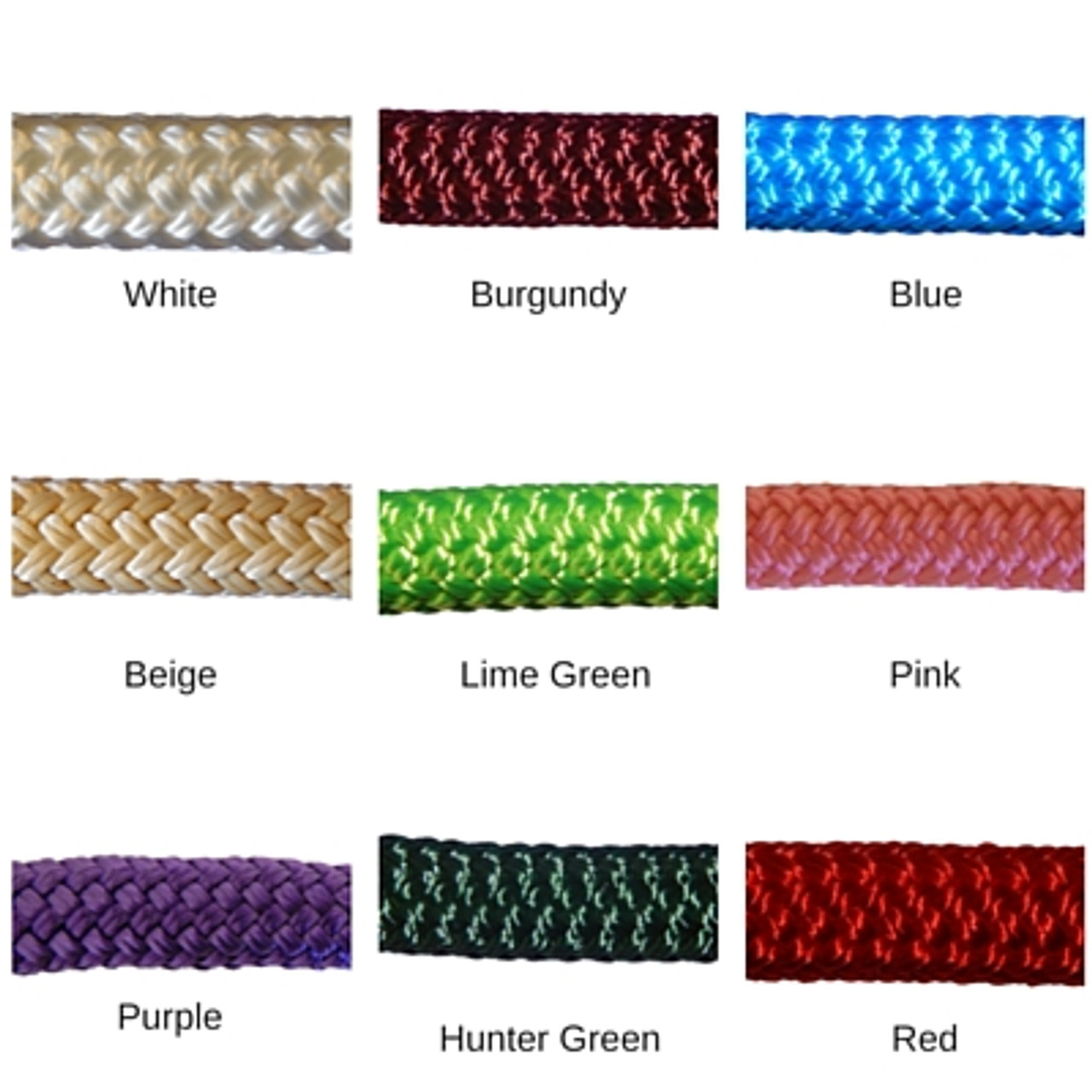 3/8 Double Braid Polyester Yacht Rope By The Foot
