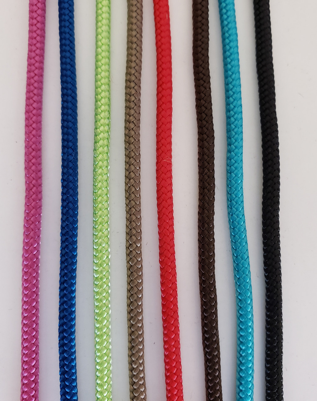 2 noseband knot Black rope halter TESWA braided black/baby blue 