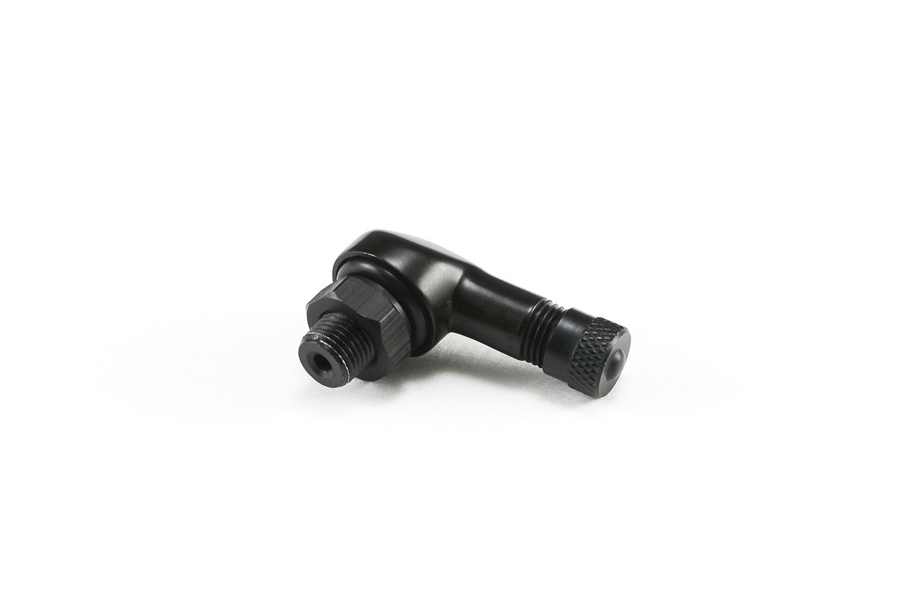 Buy 90 Degree Valve Stem (Black) for 7.3mm Hole SKU: 160195