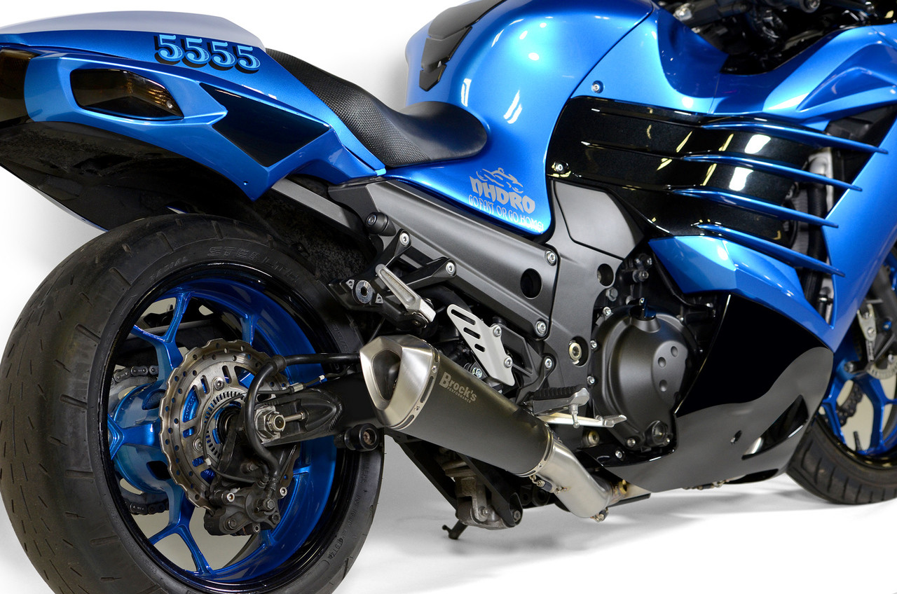 Predator Full System - Stainless Front Section w/ Electro-Black Muffler  ZX-14R (12-24)