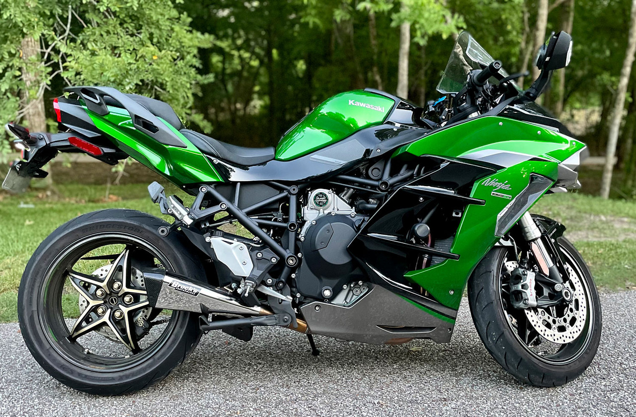 Kawasaki Ninja H2 Brock'sフルエキゾーストマフラー Brock's Performance Ninja H2 ステンレススラッシュカットフル