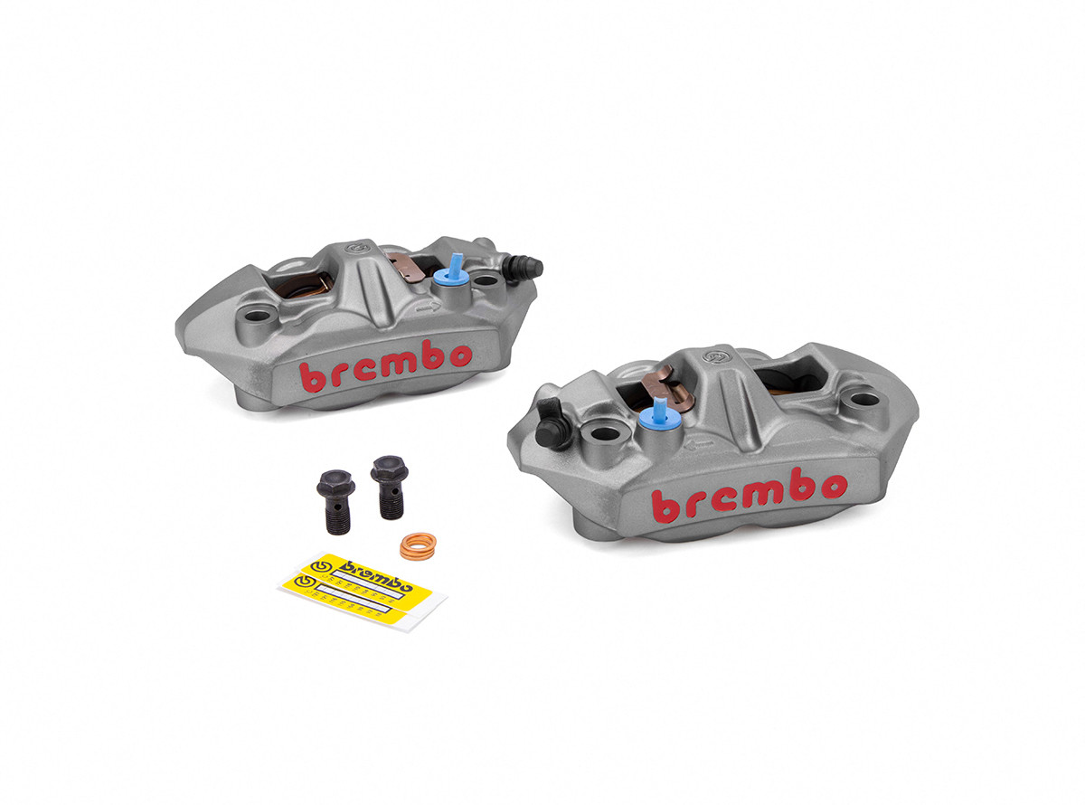 Buy Brembo M4 Front Caliper Set (Radial Mount) Titanium Grey SKU