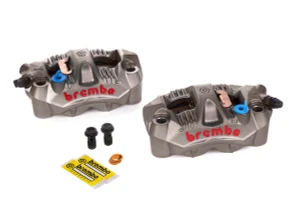 Buy Brembo GP4-RS Front Caliper Set (108mm Radial) Titanium Grey SKU: 705192 at the price of US$ 929 | BrocksPerformance.com