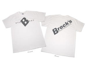 Buy 3XL Brock's Shirt White w/ Gray Logo SKU: 502242 at the price of US$ 14.99 | BrocksPerformance.com