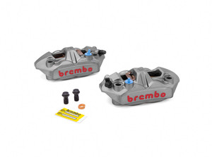 Buy Brembo M4 Front Caliper Set (108mm Radial) Titanium Grey SKU: 705257 at the price of US$ 899 | BrocksPerformance.com