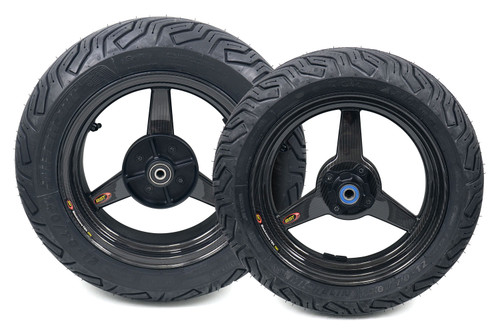 Buy BST Wheel and Tire Package (OEM Size) for Non-ABS Honda Grom (14-20) and Monkey (19-21) SKU: 166916 at the price of US$ 2195 | BrocksPerformance.com