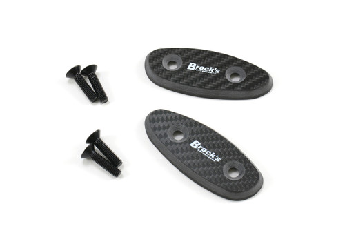 Buy Mirror Block Off Plate Set Carbon Fiber Suzuki Hayabusa (99-20) SKU: 903691 at the price of US$ 72.99 | BrocksPerformance.com