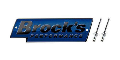 Buy Brock's Performance Logo Plate 5.5in Blue w/ Black Letters (Includes Rivets) SKU: LP997153 at the price of US$ 27.99 | BrocksPerformance.com