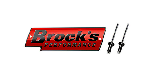 Buy Brock's Performance Logo Plate 4in Red w/ Black Letters (Includes Rivets) SKU: LP365030 at the price of US$ 27.99 | BrocksPerformance.com