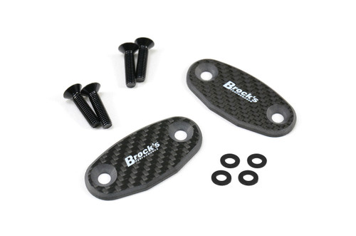 Buy Mirror Block Off Plate Set Carbon Fiber ZX-10R (16-26) and Triumph Daytona 675R (13-18) / Moto2 765 (2020) SKU: 903743 at the price of US$ 72.99 | BrocksPerformance.com