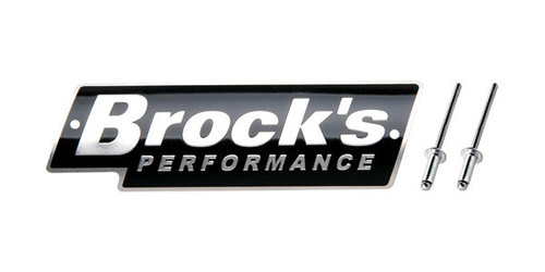 Buy Brock's Performance Logo Plate 5.5in Black w/ Silver Letters (Includes Rivets) SKU: LP997088 at the price of US$ 29.99
