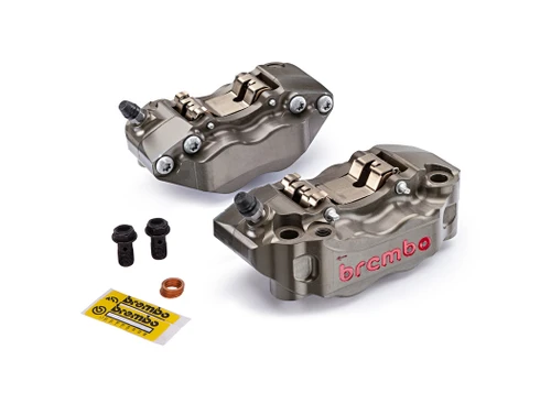 Buy Brembo HPK-2 Front Caliper Set (108mm Radial) Hard Anodized SKU: 705322 at the price of US$ 2895 | BrocksPerformance.com