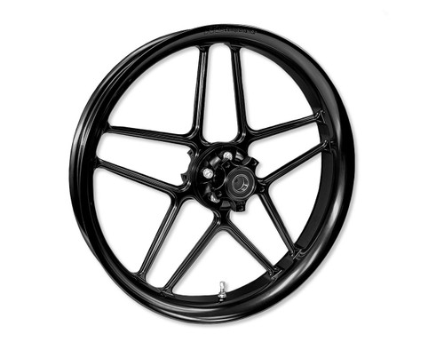 Buy Laguna 19 x 3.0 Forged Aluminum Front Wheel - Black (09-23) H-D Touring Models SKU: 198542 at the price of US$ 1535 | BrocksPerformance.com