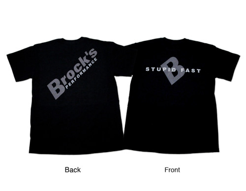 Buy Small Brock's Shirt Black w/ Gray Logo SKU: 500804 at the price of US$ 14.99 | BrocksPerformance.com