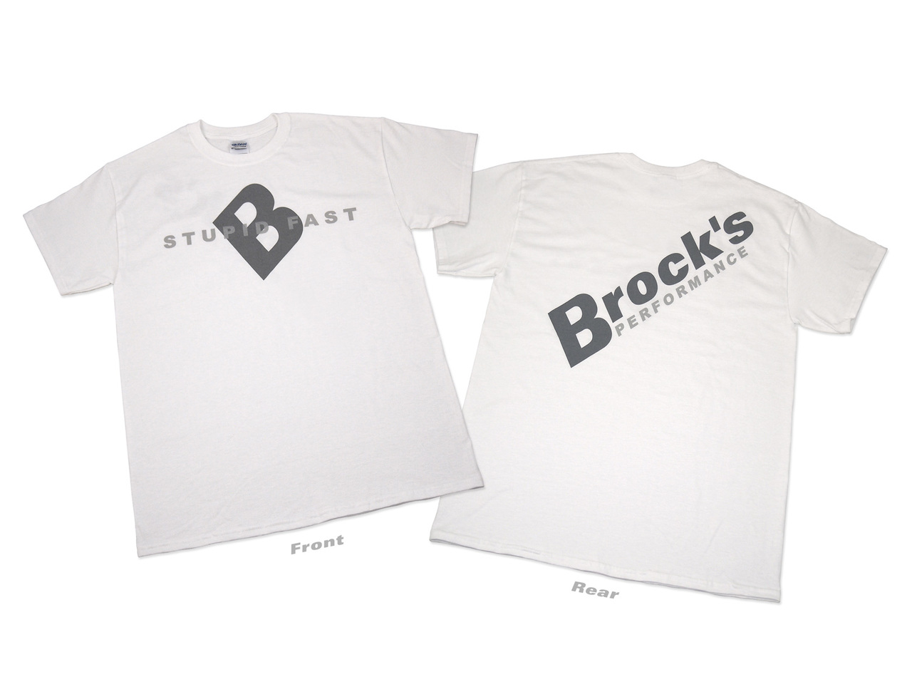 Buy 2XL Brock's Shirt White w/ Gray Logo SKU: 502229 at the price of US$ 14.99 | BrocksPerformance.com