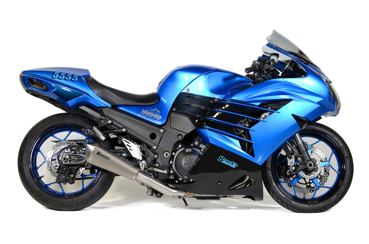 Buy Predator Full System - Stainless Front Section w/ Titanium Muffler ZX-14R (12-24) SKU: 571049 at the price of US$ 1375 | BrocksPerformance.com