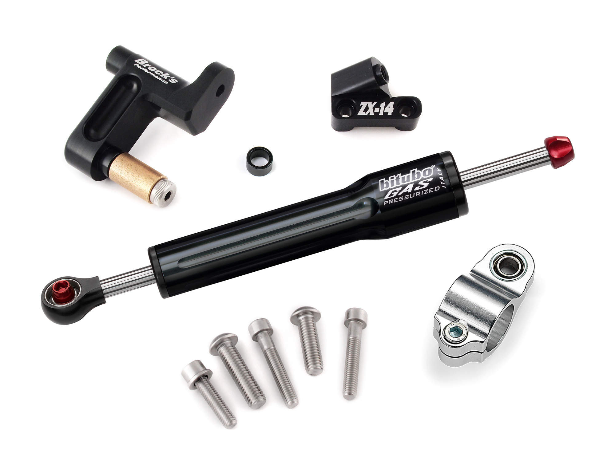 Bitubo Adjustable Steering Damper Kit (Black) ZX-14/R (06-23)