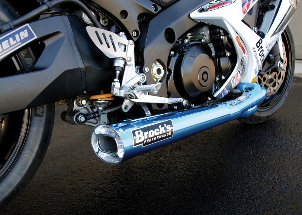 Buy *TiWinder Blue Full System w/ 18" Muffler Street Baffle GSX-R1000 (07-08) SKU: 390235 at the price of US$ 2499 | BrocksPerformance.com