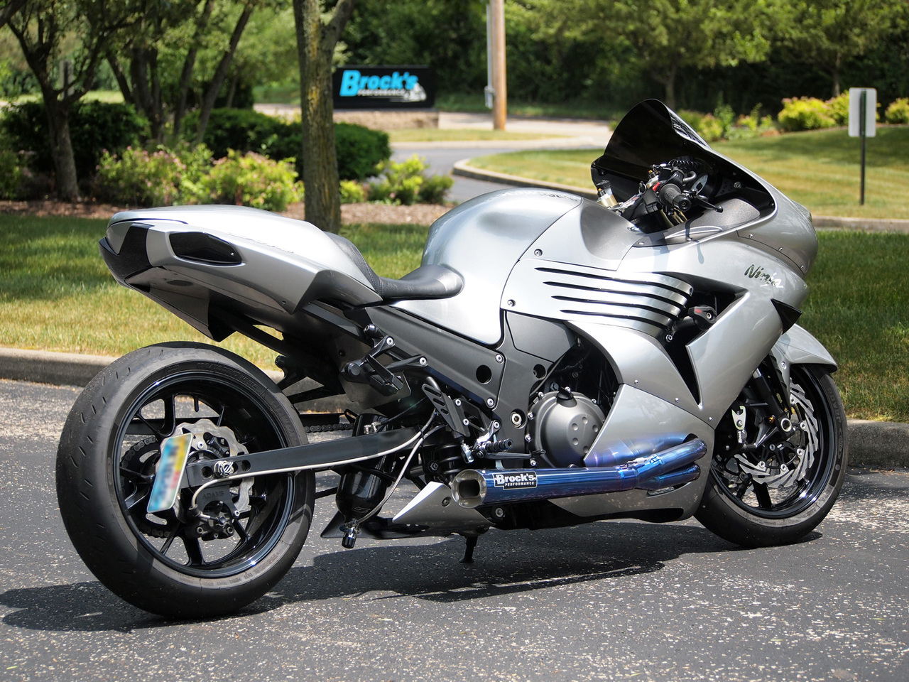 Buy *TiWinder Blue Full System w/ 18" Muffler Street Baffle ZX-14/R (06-24) SKU: 390027 at the price of US$ 2499 | BrocksPerformance.com