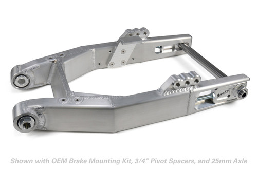 Buy Performance Dyna Swingarm w/ Peg Mounts (Burnished) for Harley