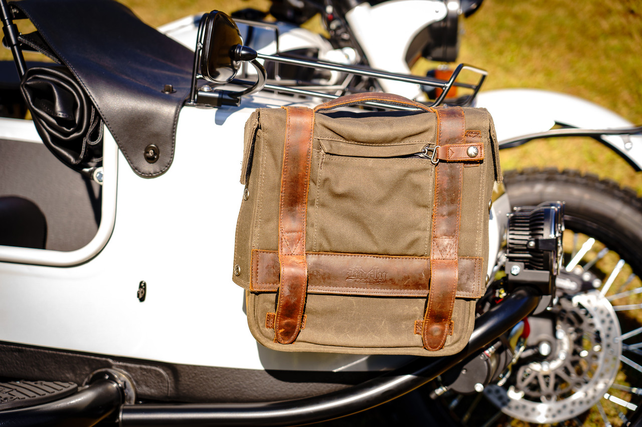 Waxed canvas saddlebag for Super73 convertible into messenger bag Bicycle  bag in waxed canvas Bike a | Treesizeverse