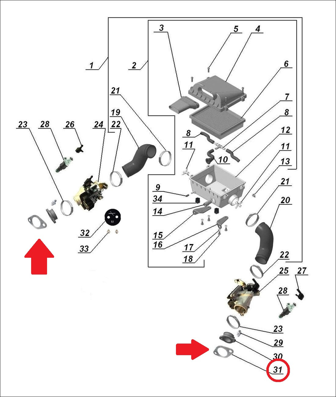 Intake Gasket - AlphaCars & Motorcycles Online Store