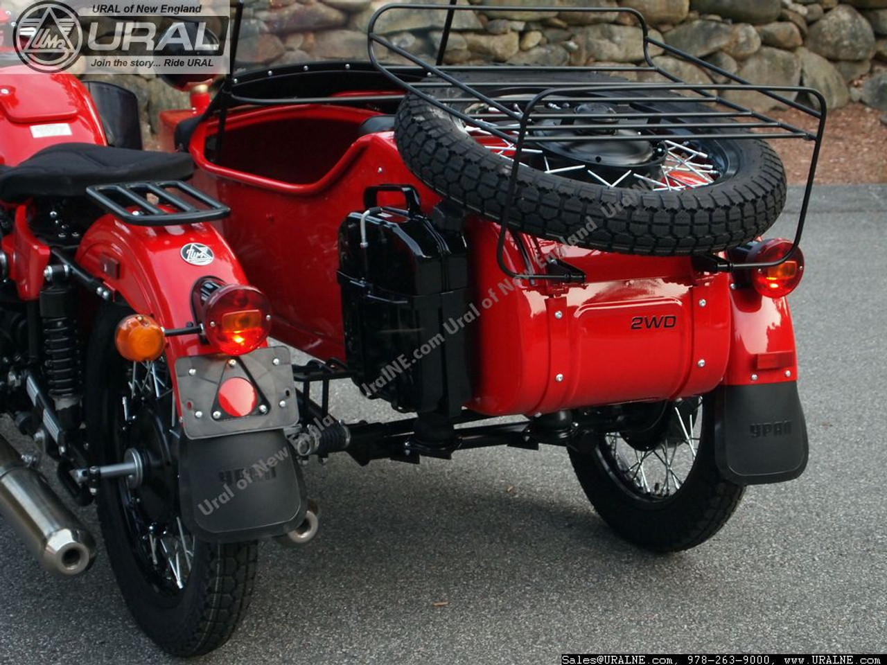 2012 Ural Gear-Up Red-Black Custom 2WD with Retro Lighting