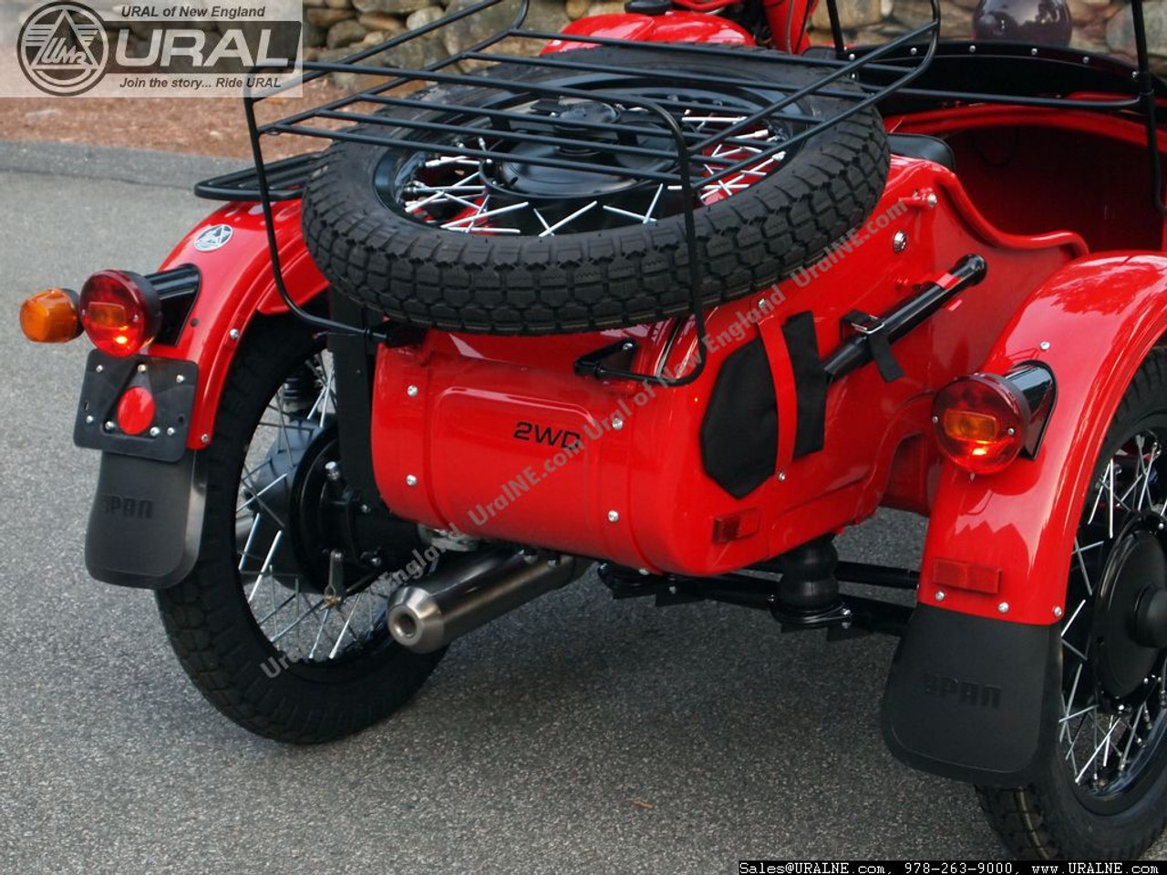 2012 Ural Gear-Up Red-Black Custom 2WD with Retro Lighting