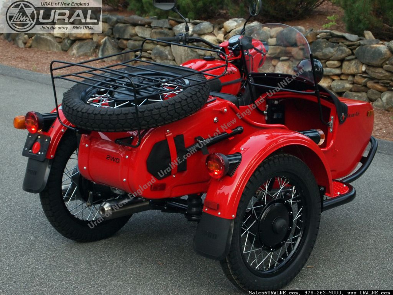 2012 Ural Gear-Up Red-Black Custom 2WD with Retro Lighting