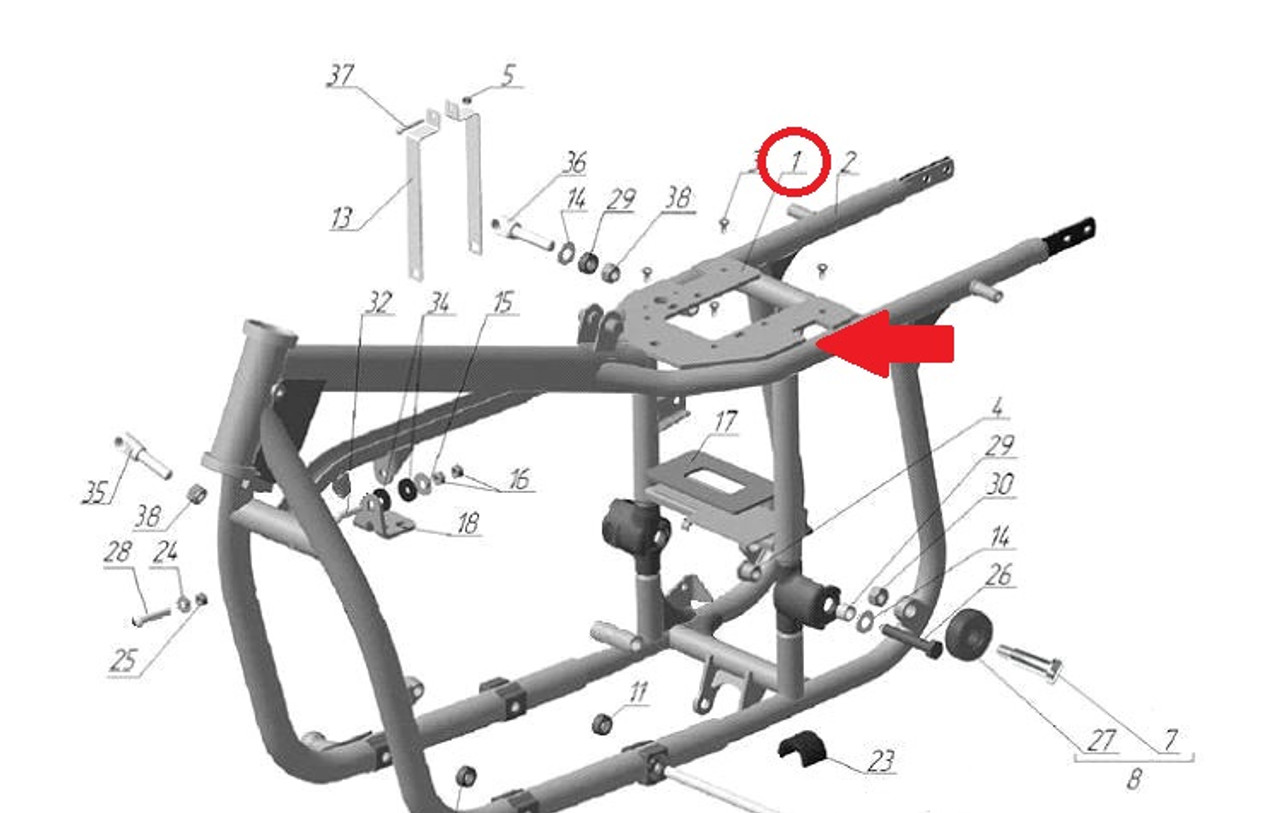 Front Tractor Seat Mounting Plate