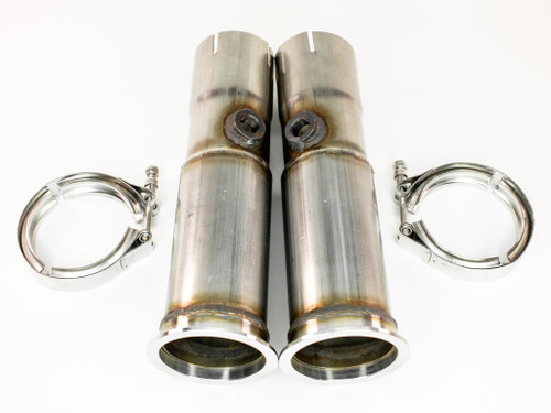 V-Band to Straight 3" Stainless Exhaust Pipe (Pair)