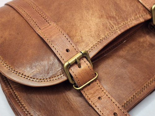 Brown Leather Saddlebag