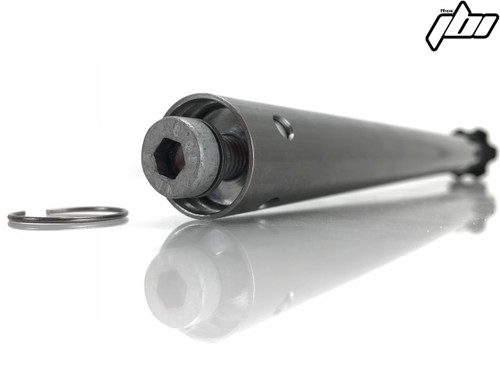 Thread stock retaining bolt into fork compression assembly and pull to remove assembly