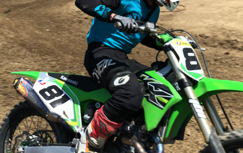 JBI Pro Bladder Cap Showa Shock KX450 during motocross at Fox Raceway