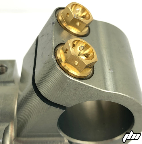 JBI Titanium WP Cone Valve Fork Axle Pinch Bolts gold