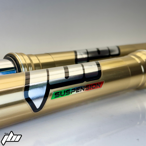 JBI Spec Ducati Desmo450 MX Forks with Desmo LE Stickers