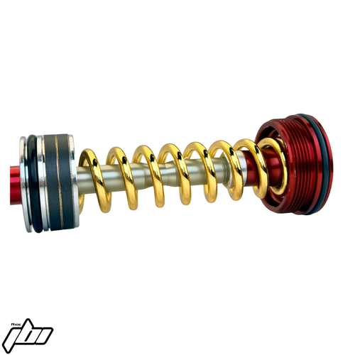 JBI Showa 49mm Fork Pressure Spring installed to Base Valve Compression Assembly