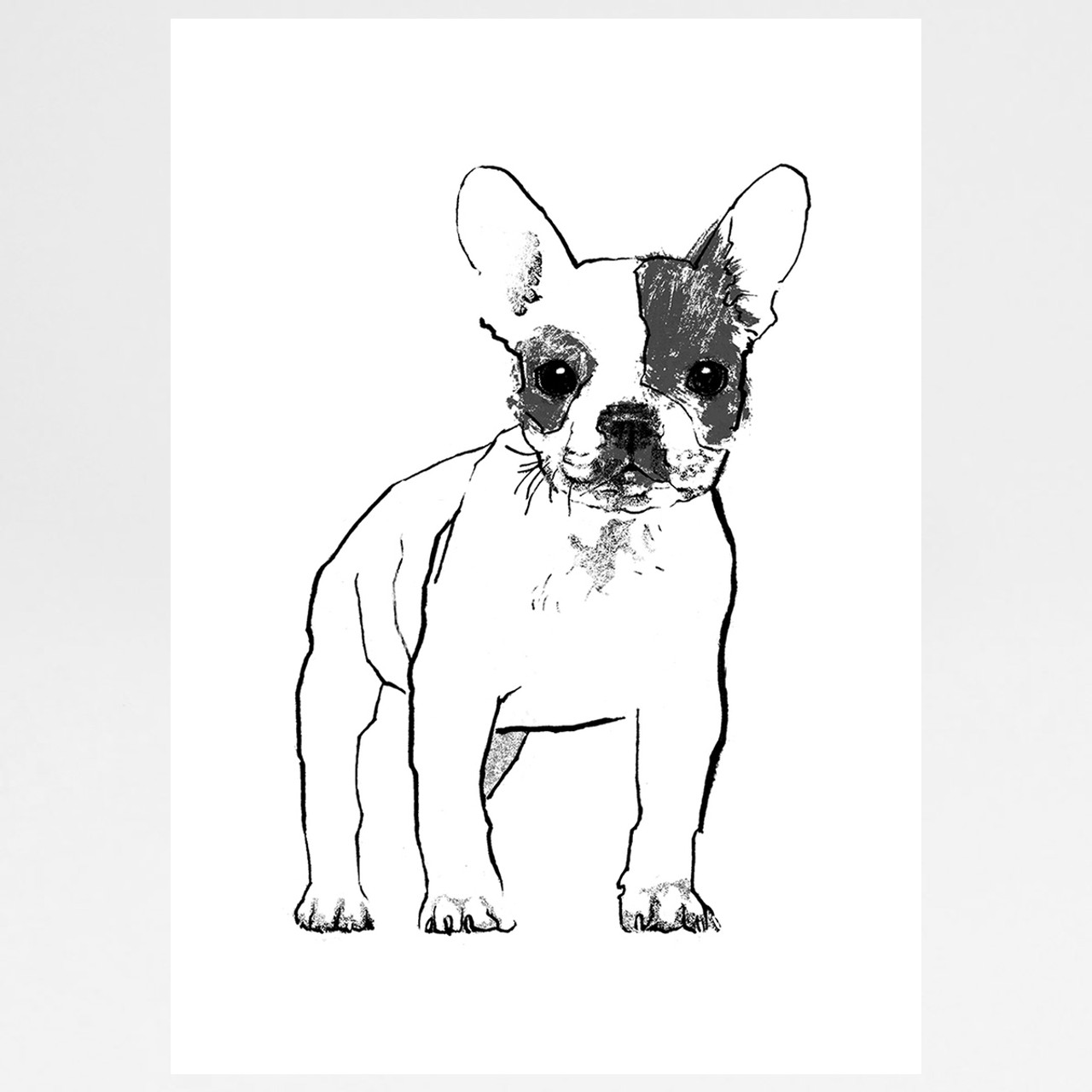 French Bulldog Screen Print by Tiff Howick at Of Cabbages and Kings