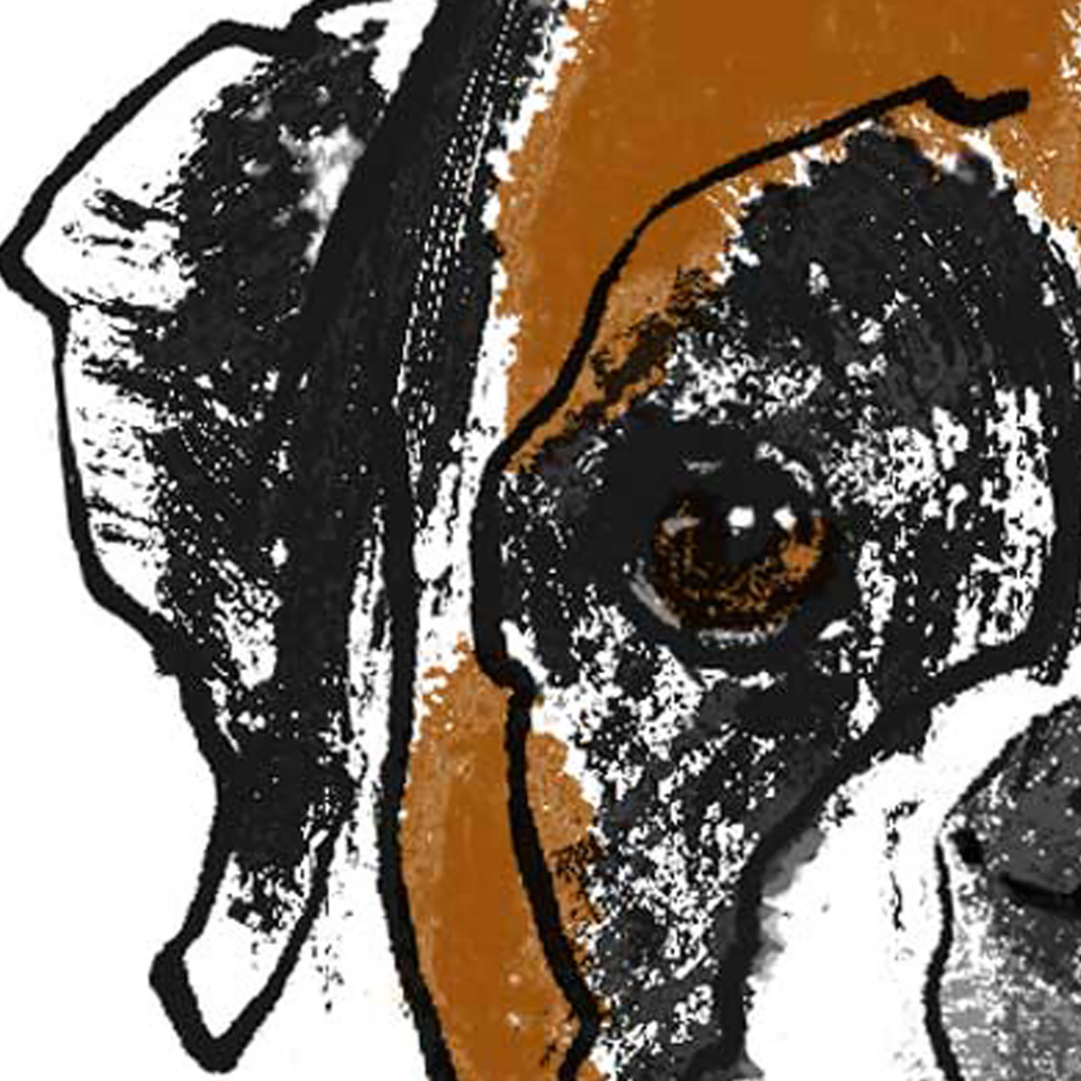Boxer Screen Print by Tiff Howick at Of Cabbages and Kings