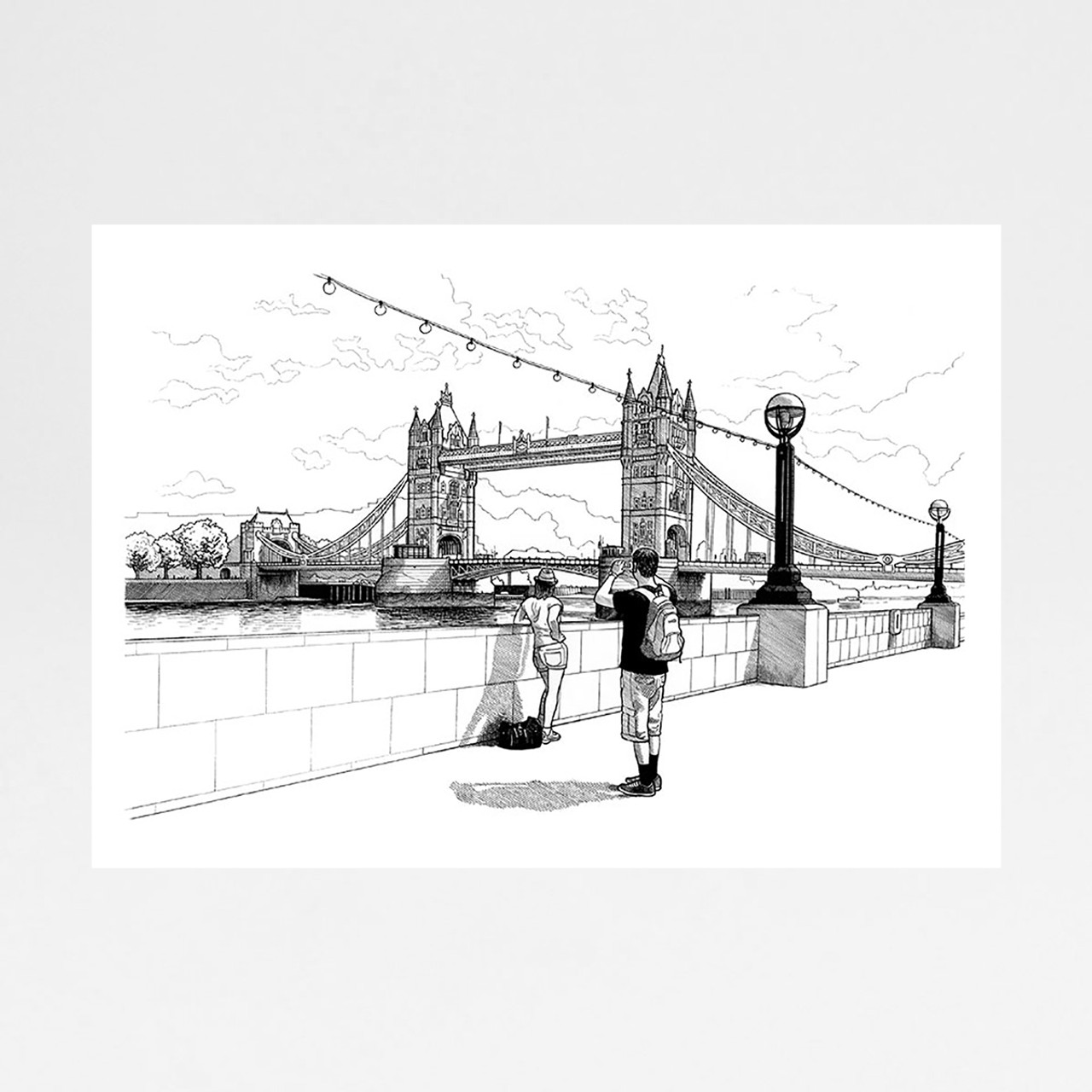 london bridge drawing for kids