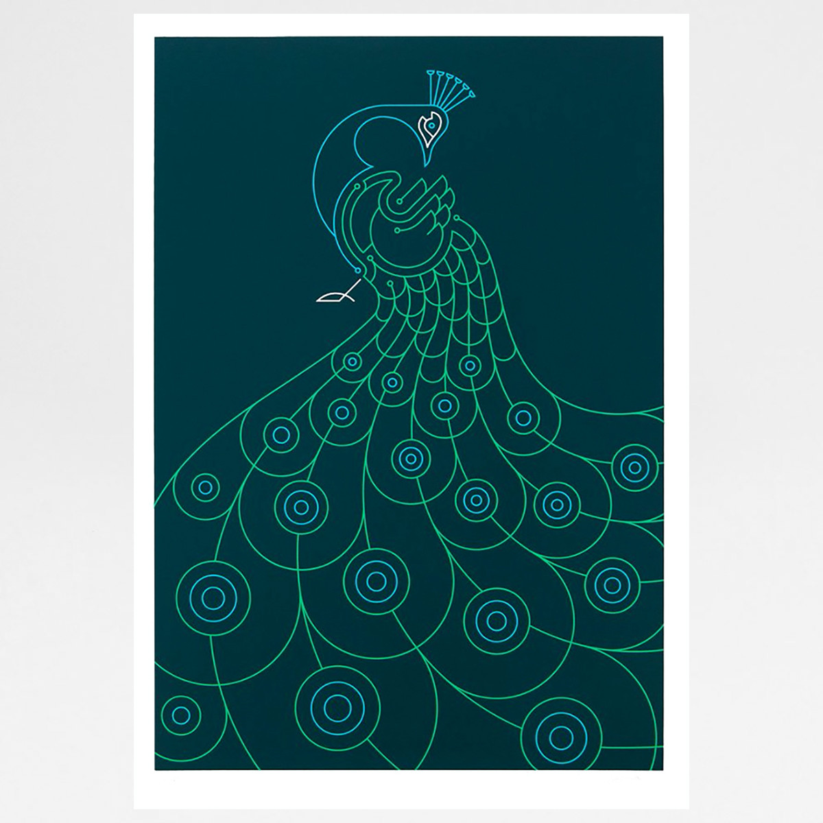 Peacock Screen Print by The Lost Fox at Of Cabbages and Kings
