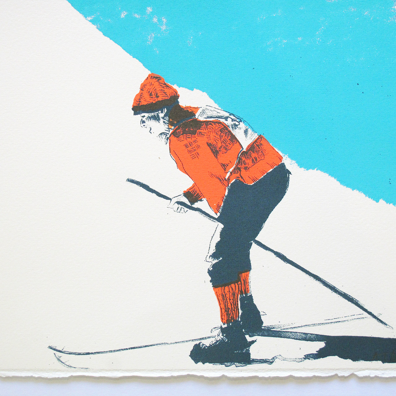Fresh Mountain Air - Limited Edition Skiers Screen Print by Anna Marrow ...