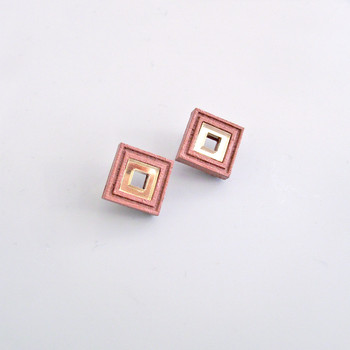 Diamond Studs dusky pink by Wolf and Moon at Of Cabbages and Kings