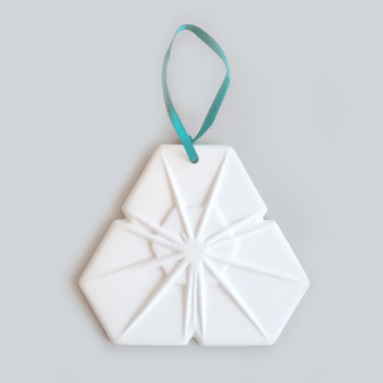Large Bone China Snowflake Christmas Decoration - Triangle by Reiko Kaneko at Of Cabbages and Kings