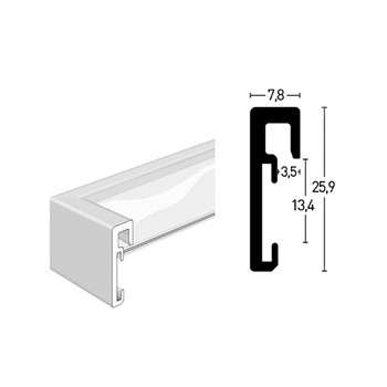 A3 Aluminium Frame by Nielsen (frame profile) at Of Cabbages and Kings