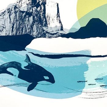 The Ross Sea screen print detail 01 by Caitlin Parks at Of Cabbages and Kings