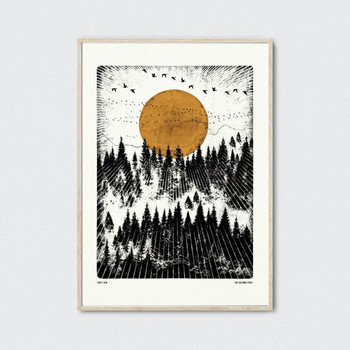 Forest View Print framed 02 by Luke Holcombe Studio at Of Cabbages and Kings