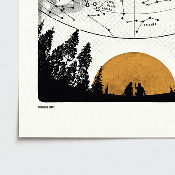 Northern Stars Print detail 01 by Luke Holcombe Studio at Of Cabbages and Kings