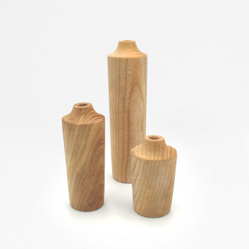 Shoulder Trio Ash - Set Of 3 Bud Vases by Mokka at Of Cabbages and Kings